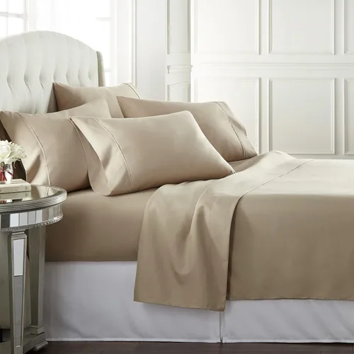 Miniatura 26 de Danjor Linens Juego de sábanas Cal King para personas que duermen con calor, sábanas de calidad de hotel con 4 fundas de almohada, bolsillos 03