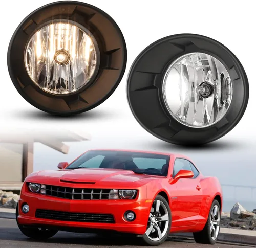 Nixon Offroad Juego de luces antiniebla para Chevy Camaro 2010-2013, juego de luces antiniebla de conducción, 1 par (lente transparente)