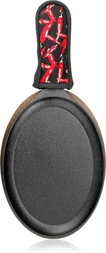 Miniatura 3 de New Star Foodservice Juego de 6 fundas para mango de sartén caliente de grado comercial, con mango de algodón de pimientos rojos, resistente al