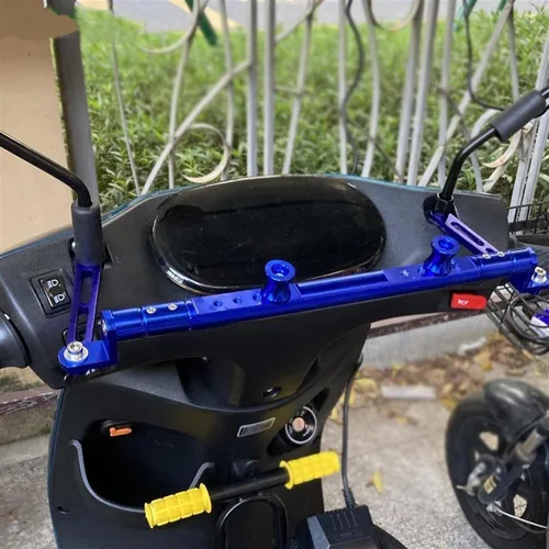 Miniatura 3 de Manillar de motocicleta Palanca de equilibrio Barra transversal GPS Soporte de teléfono para Yamaha MT03 MT-03 (color negro, tamaño: 1)