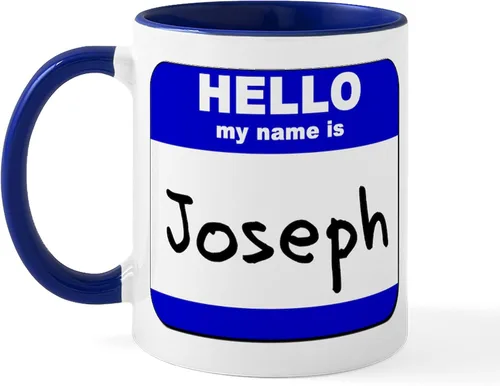 Miniatura 25 de CafePress Taza de café de cerámica con texto en inglés «Hello My Name Is Mary», de 11 oz (11.0 fl oz)