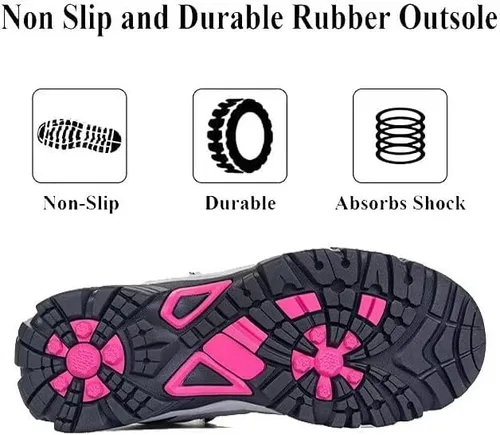 Miniatura 5 de SHULOOK Botas de senderismo impermeables para mujer, para senderismo, campamento, senderismo, senderismo, senderismo, para exteriores