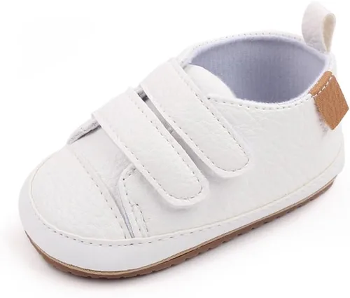 Miniatura 4 de Amtidy Baby Shoes Soft Leather Flat Shoes Toddler First Walker Shoes Boys Girls Infant Newborn Sneakers Non-Slip Rubber Sole