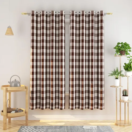 Miniatura 26 de Cortinas de 24 pulgadas de largo con diseño Buffalo Check Gingham Plaid para ventanas de cocina y baño, tratamiento para ventanas con 2 paneles