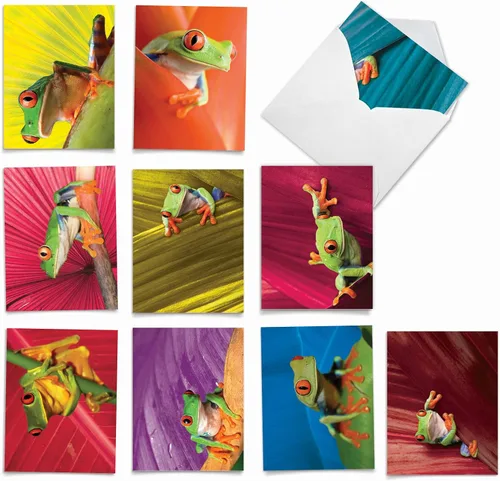 Miniatura 12 de The Best Card Company - 10 tarjetas de agradecimiento en caja con sobres, juego de papelería de agradecimiento animal para hombres, mujeres y niños