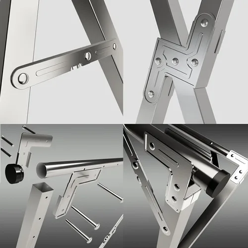 Miniatura 2 de Escurridor de ropa, plegable de acero inoxidable de 94 pulgadas para interiores y exteriores, altura y ancho ajustables, ahorro de espacio