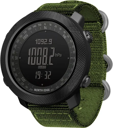 Miniatura 9 de Relojes tácticos para hombres, digitales de supervivencia al aire libre, militar, rock, sólidos, con banda duradera, rastreador de pasos, podómetro