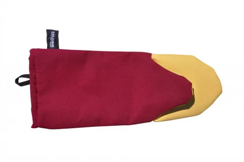 Miniatura 9 de San Jamar KT0215 Kool-Tek Manopla de protección para horno para temperatura convencional Nomex, 15" de longitud, rojo