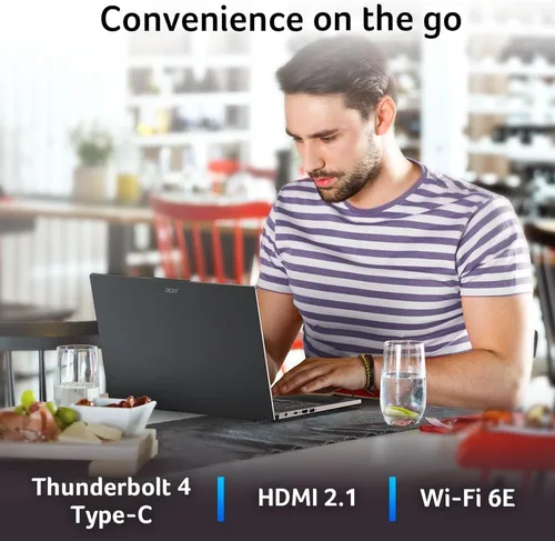 Miniatura 7 de acer Aspire 14 Laptop WUXGA 1920 x 1200 IPS de 14.0 pulgadas, procesador Intel Core 5 120U, gráficos Intel, LPDDR5 de 16 GB, SSD Gen4 de 512 GB