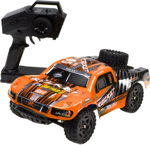 Miniatura 7 de Cheerwing 1:16 escala corto curso RC coche, 40KM/H de alta velocidad 4WD camión de control remoto todoterreno coche de control remoto Rojo
