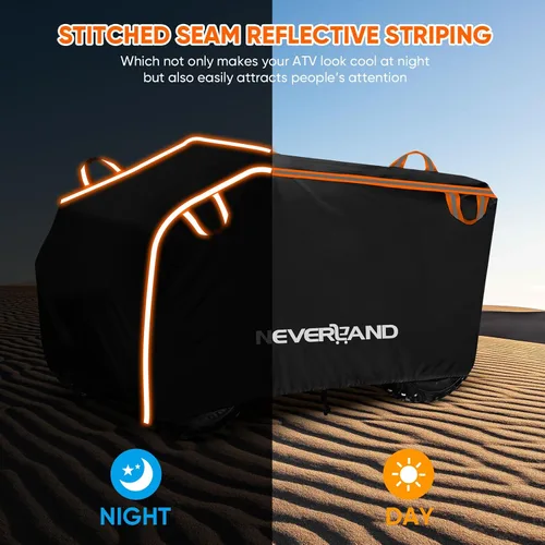 Miniatura 4 de NEVERLAND Funda impermeable para cuatrimoto de 4 ruedas con hebilla, a prueba de polvo, anti rayos UV, resistente al viento, para todo