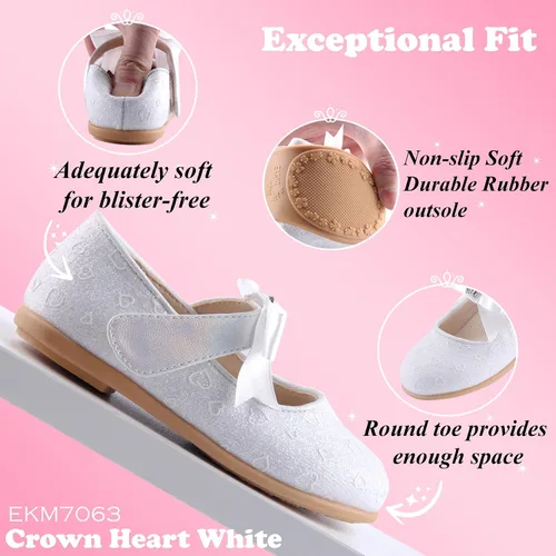 Miniatura 2 de EIGHT KM Zapatos de vestir para niñas pequeñas Zapatos Mary Jane para niñas Mary Jane Flats Zapatos de ballet Fiesta, niña de flores, zapatos