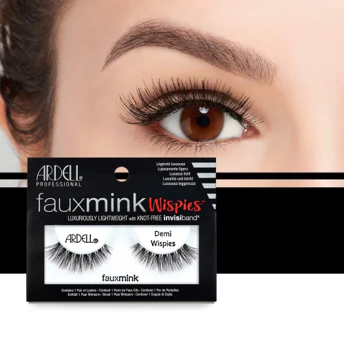 Miniatura 3 de Ardell Pestañas postizas de visón sintético Demi Wispies, sin nudos, pestañas reutilizables para una mezcla sin costuras, paquete de 4