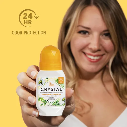 Miniatura 3 de Desodorante Roll-On Mineral Vegano para Mujeres y Hombres, Manzanilla y Té Verde - 2.25 fl. oz. (El embalaje puede variar)