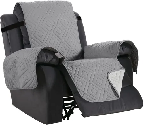 Miniatura 43 de H.VERSAILTEX Funda reversible para silla, protector de muebles antideslizante, resistente al agua, con correas elásticas de 2 pulgadas