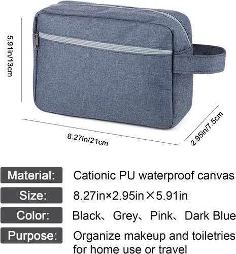 Miniatura 6 de Neceser de cuero personalizado para hombres, bolsa de aseo de viaje grabada personalizada, regalo de nombre y logotipo personalizado para padre