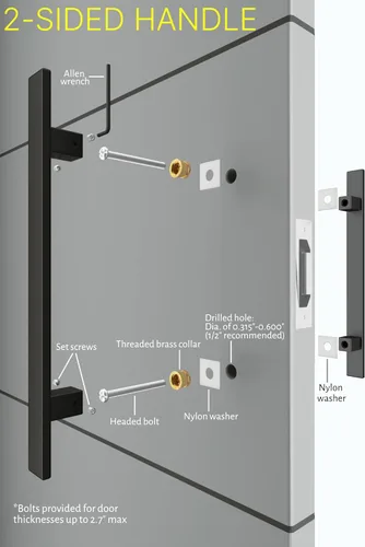 Miniatura 6 de Moderno y contemporáneo rectángulo cuadrado de forma plana, bar, escalera inoxidable - Manija de puerta de acero, regadera, vidrio, regadera vidrio
