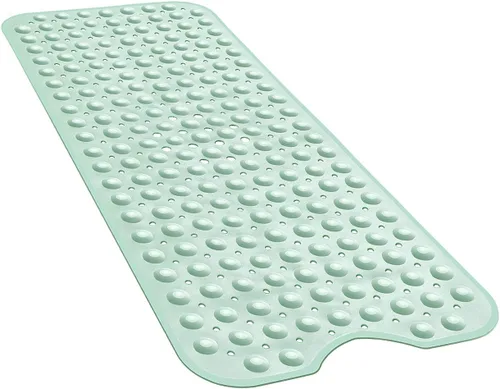 Miniatura 13 de YINENN Tapete de ducha para bañera de 40 x 16 pulgadas, antideslizante y extragrande, tapete para bañera con ventosas, lavable a máquina