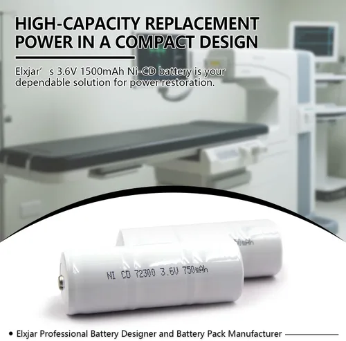 Miniatura 2 de Paquete de 2 baterías de repuesto Ni-CD de 3.6 V para Lombart 72300L Mega Batteries 13969 O'Donnell 7334 Powertron N1052 R&D 5224 Unipower B10344