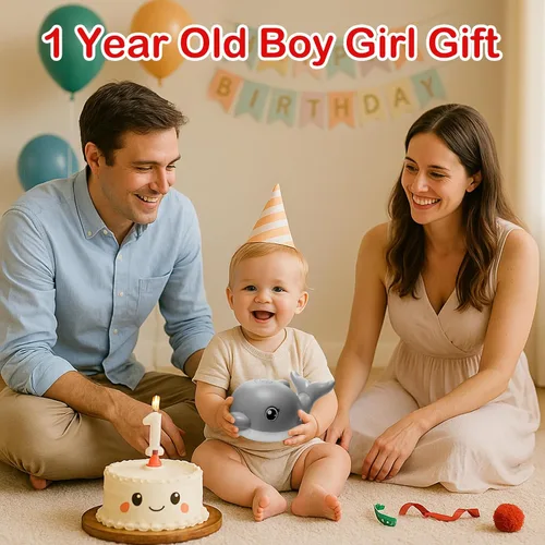 Miniatura 3 de Juguetes de baño para bebés, juguetes de baño de carga magnética mejorados 2025 para niños de 1 a 3 años, rociador de juguete de baño con delfín