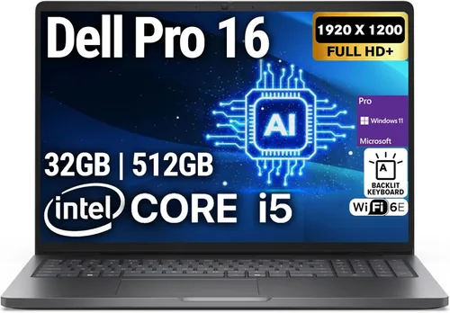 Miniatura 8 de Dell Pro 16 (Latitude 3550 de próxima generación) 16 pulgadas FHD+ Display Business Laptop, Intel 10 Core i5-120U, 16 GB DDR5 RAM, 512 GB SSD, WiFi