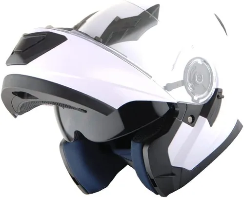Miniatura 17 de 1Storm Nuevo Casco Modular de Motocicleta con Visera Dual Cara Completa y Luz Trasera LED Recargable: Modular901 Fibra de Carbon Negro