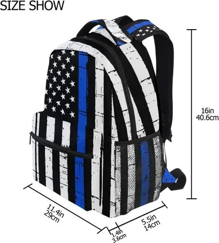 Miniatura 7 de Nerxy Mochila Mochila Mochila Ligera Casual Mochila para Viajes Deportes, Bandera azul, Tamaño único, Mochilas Daypack