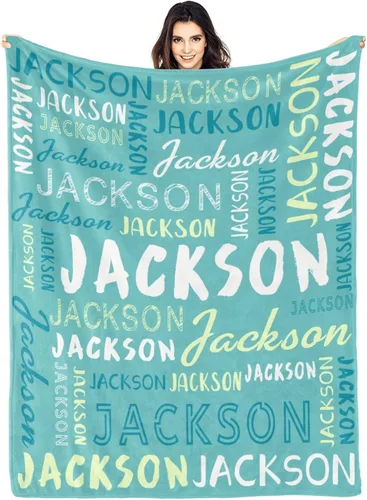 Miniatura 36 de Manta personalizada con nombre, manta personalizada con nombre y texto para adultos, niños, cumpleaños, Navidad, Día de la Madre, Padre, Día de San