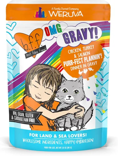 Miniatura 24 de Weruva latas de comida húmeda para gatos sin granos y bolsas B.F.F. (Best Feline Friend), Púrpura
