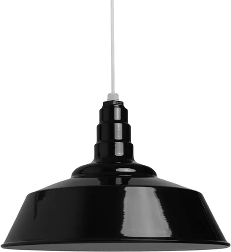 Miniatura 45 de Steel Lighting Co. Manhattan Warehouse Light Lámpara colgante montada en el techo Cúpula de 20 pulgadas Montaje al ras Luz de granero