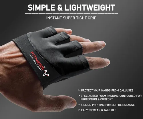 Miniatura 2 de FITNESS FORCE Workout Gloves for Men & Women Partial Weight Lifting Gloves Non-Slip Gym Gloves Lifting Grip Calluses Guard Fingerless Exercise