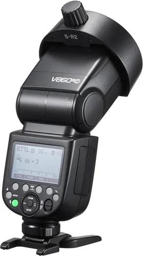 Miniatura 5 de Godox Adaptador de accesorios de cabeza redonda S-R2 para AK-R1 compatible con AD200/AD200Pro/AD200ProII/V860III/V850III/TT685II/TT600/TT520II