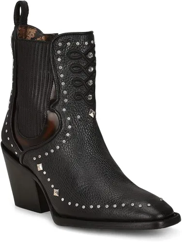 Miniatura 2 de Cuadra Botín para mujer en cuero genuino negro 4P04RS