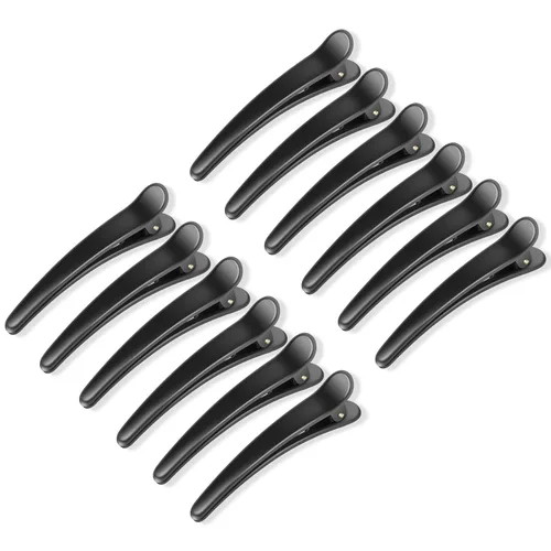 Miniatura 2 de Sublaga - 12 pinzas para el cabello para peinar, antideslizantes, coloridas, de plástico, con diseño de cocodrilo, para mujeres, bebés, niños