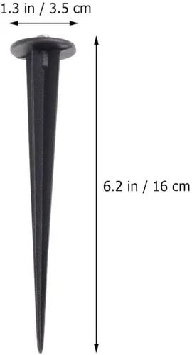 Miniatura 2 de 4 estacas de repuesto para luz solar de camino, accesorios de luces solares con tornillo M5 para pasarela, patio, jardín y patio