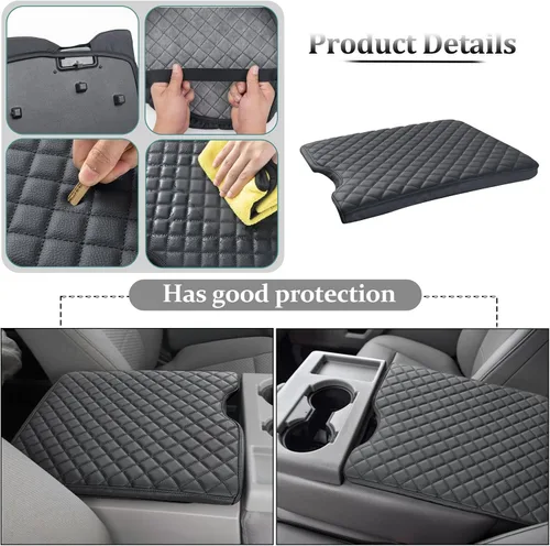 Miniatura 5 de JDMCAR Funda para apoyabrazos Compatible con Ford F150 2015-2024 2025 Accesorios, F250 F350 F450 2017-2025 con asiento de salto 40/20/40, Protector
