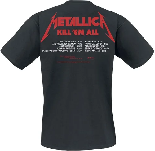 Miniatura 2 de Metallica Mens Kill Em All Tracks Back Print T-Shirt