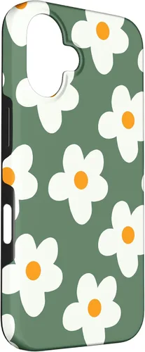 Miniatura 3 de Retro 60s flower vintage floral pattern sage green Groovy Case for iPhone 16