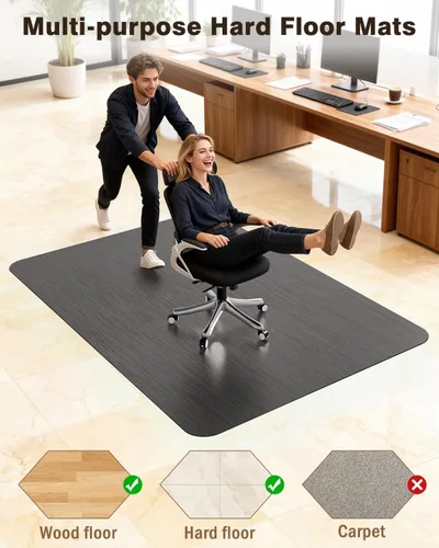 Miniatura 7 de Blvornl Ultra Large Office Chair Mat for Hardwood Floor, Rolling Chair Mat for Hard Wood, Large Anti-Slip Hard Floor Protector, Heavy Duty Computer