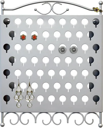 Miniatura 8 de Mango Steam Organizador de joyas y aretes de pared de perfil delgado (sirena, negro)