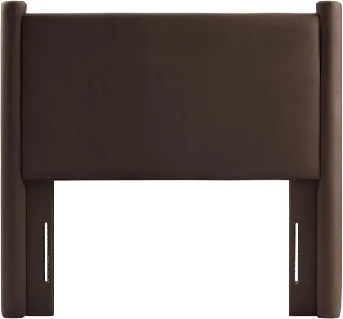 Miniatura 29 de Modway Rael Queen - Cabecera tapizada con pilares en color gris pardo - Cabecera de terciopelo resistente a las manchas para camas tamaño Queen Topo