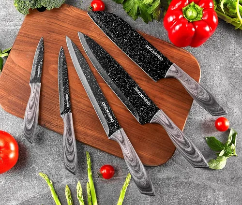Miniatura 2 de Juego de cuchillos de cocina todo en uno con bloque, 19 piezas de acero inoxidable de alto carbono, cuchillos de carne, cuchillos de chef, cuchillo