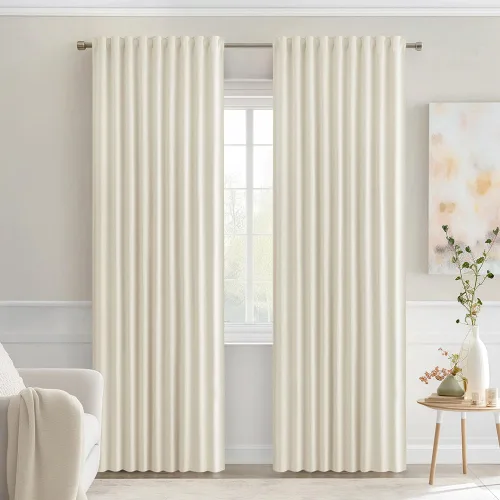 Miniatura 11 de MIULEE Cortinas opacas con pestaña trasera de 63 pulgadas de largo, juego de 2 paneles para sala de estar, dormitorio, privacidad, bolsillo
