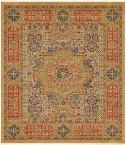 Miniatura 15 de Unique Loom Palace Collection - Alfombra bohemia tradicional, medallón, vintage (2 pies x 3 pies, rectangular, azul claro/bronceado)