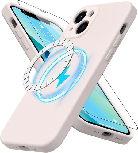 Miniatura 61 de DEENAKIN Funda magnética de silicona para iPhone 12 Pro con protector de pantalla, compatible con MagSafe, protección de cámara, funda protectora
