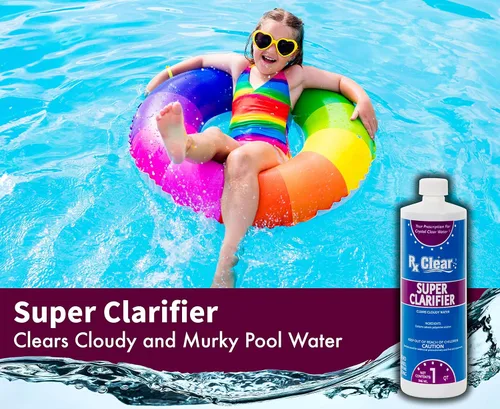 Miniatura 4 de Rx Clear Clarificador súper fuerte Limpia el agua turbia para piscinas y spas sobre el suelo o en el suelo Botellas de 1 cuarto de galón