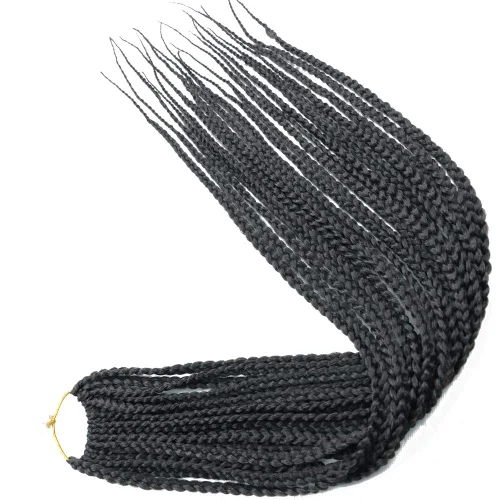 Miniatura 43 de 6 paquetes/lote (14/18/24/30) pulgadas, 0.4 in, 20 hebras por paquete, 3 extensiones de cabello trenzado de ganchillo finas, diámetro 3X