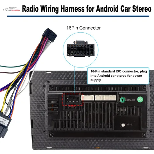 Miniatura 3 de Adaptador de arnés de radio ISO de 16 pines para Chevrolet 2006-2014 Buick 2008-2017, arnés de cableado estéreo de coche Android de 16 pines