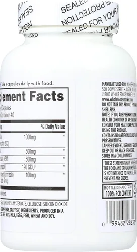 Miniatura 4 de 365 by Whole Foods Market, Glucosamina Condroitina y MSM, 120 ct