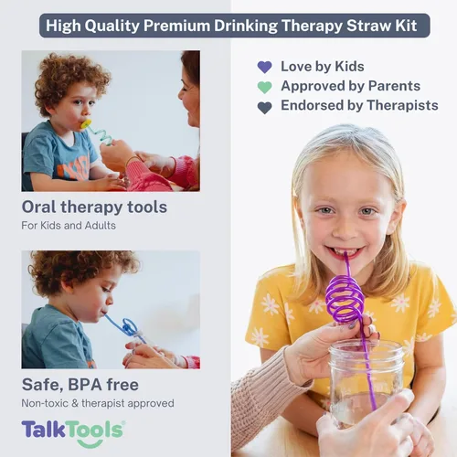 Miniatura 4 de TalkTools Pajitas locas para beber de alta calidad, pajitas divertidas y coloridas pajitas para beber, pajitas locas para niños, coloridas